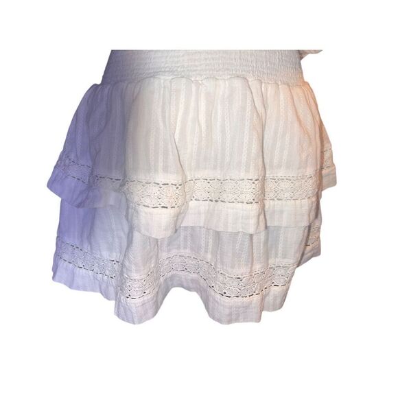 Melissa Odabash Georgie white lace ruffle charming crochet dress large - Picture 4 of 11